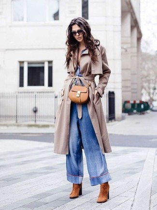 Tan Leather Crossbody Bag Outfits: 