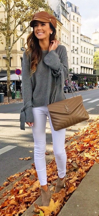 White Skinny Jeans Outfits: 