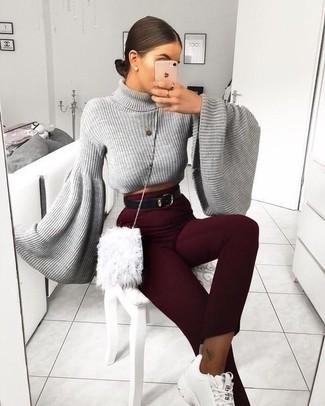 Grey Turtleneck Outfits For Women: 