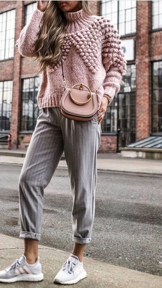 Pink Turtleneck Outfits For Women: 