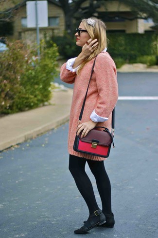 Pink Sweater Dress Outfits: 