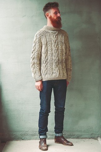 Beige Long Sweater