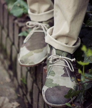Camouflage Canvas Desert Boots