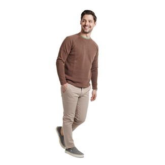 Mint Crew-neck T-shirt Outfits For Men: 