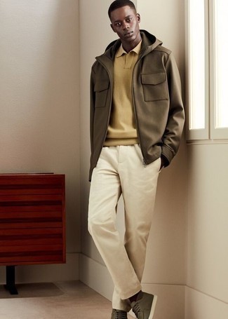 Orange Polo Outfits For Men: 
