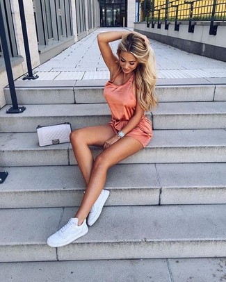 Orange Playsuit Outfits: 