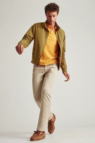 Yellow Polo Outfits For Men: 