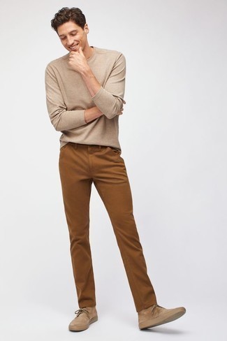 Brown Vista Long Sleeve T Shirt