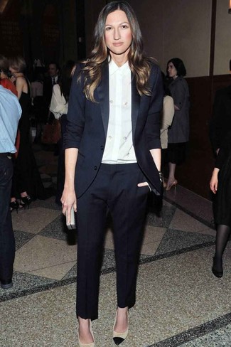 Navy Suit Outfits For Women: 