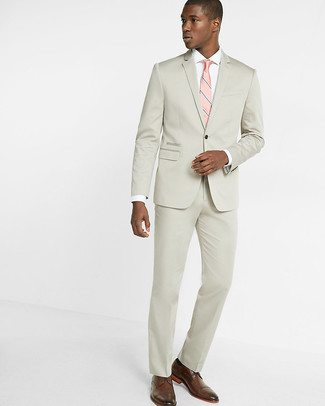 Sienna Contemporary Fit Solid Two Piece Suit Tan