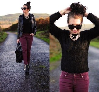 Fashion Jeans Skinny Jeans Skinny Jeans bordeaux casual look 