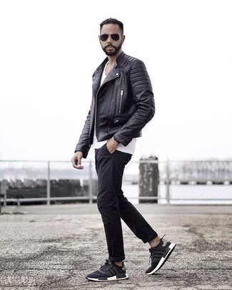21men 21 Faux Leather Moto Jacket, $39 | Forever 21 | Lookastic