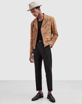 Tan Leather Zipped Lyon Jacket