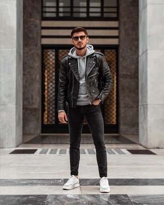 Black Leather Biker Jacket Outfits For Men (500+ ideas & outfits ...