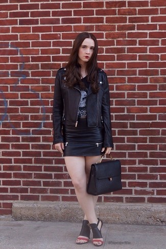 Bonded Leather Skirt