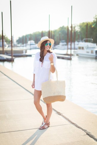 Beige Straw Hat Hot Weather Outfits For Women: 