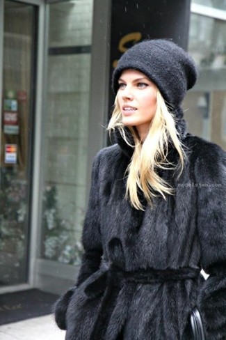 Black Beanie Dressy Outfits For Women: 