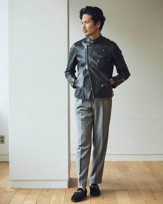 Ha Flat Front Solid Wool Trousers