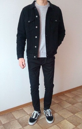 Black Shirt Jacket Outfits For Men: 