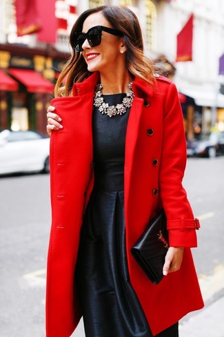 Red Coat Outfits For Women: 
