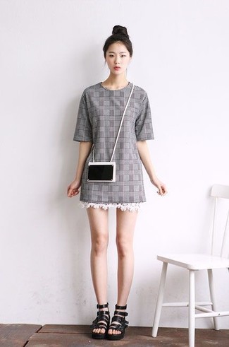 Silver Shift Dress Summer Outfits: 