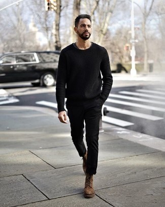 Contrast Hem Fitted Sweater