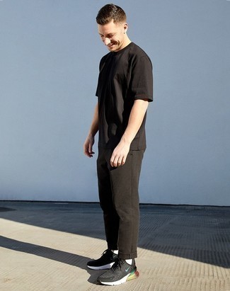 Black Overdyed Trousers