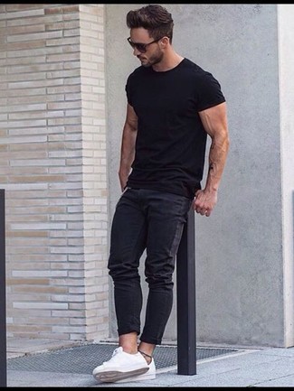 Low Rise Faded Skinny Jeans