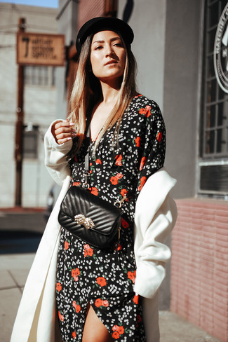 Black Floral Maxi Dress Outfits: 