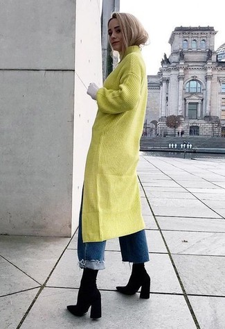Mustard Sweater Dress Outfits: 
