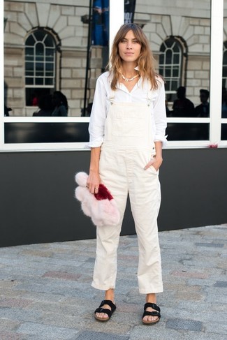 White Overalls Outfits: 