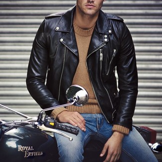 Maizil Leather Biker Jacket