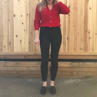 Red Cardigan Outfits For Women: 