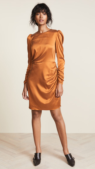 Orange Silk Sheath Dress Outfits: 