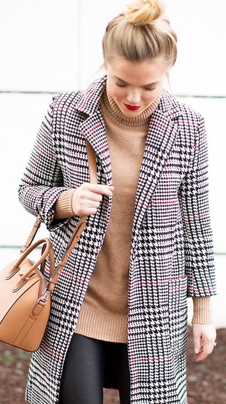 White and Black Coat Outfits For Women: 