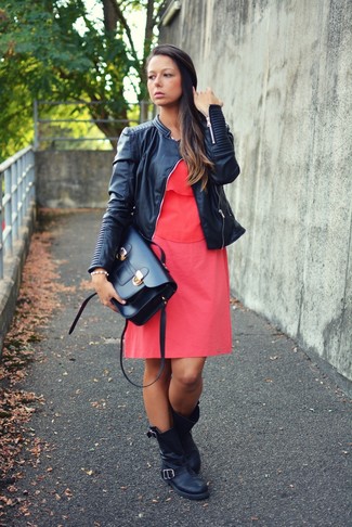 Red Chiffon Casual Dress Outfits: 