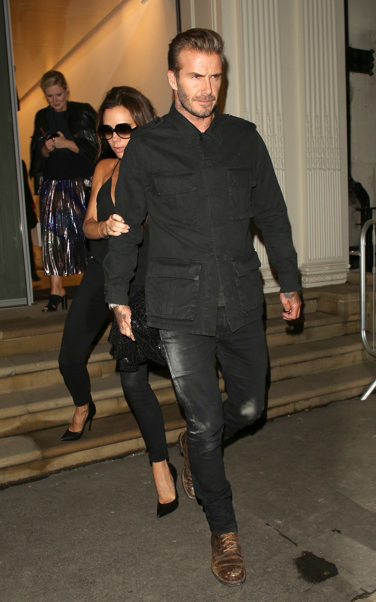 David Beckham wearing Black Military 