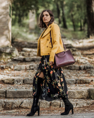 Mustard Biker Jacket Outfits For Women: 