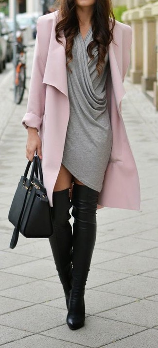 Grey Sheath Dress Outfits: 
