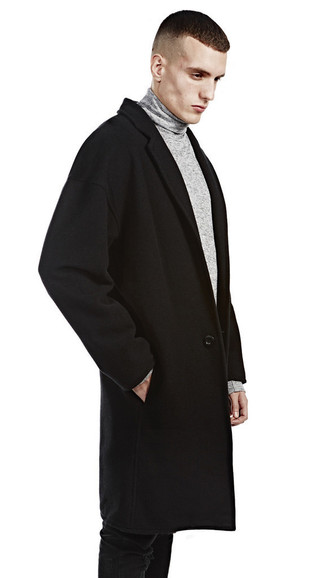 Trim Fit Wool Blend Overcoat