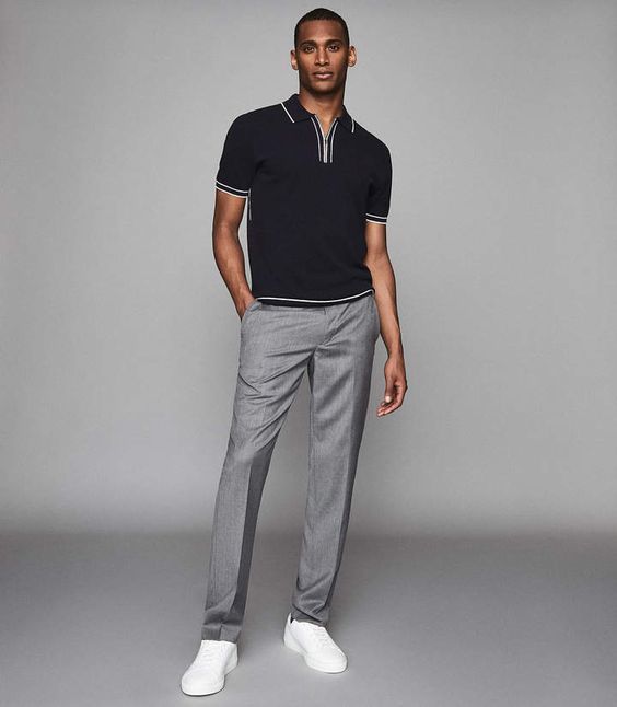 Top 84+ grey trousers black polo latest - in.cdgdbentre