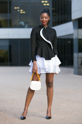 White Eyelet Skater Skirt Outfits: 