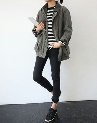 Grey Anorak Outfits For Women: 