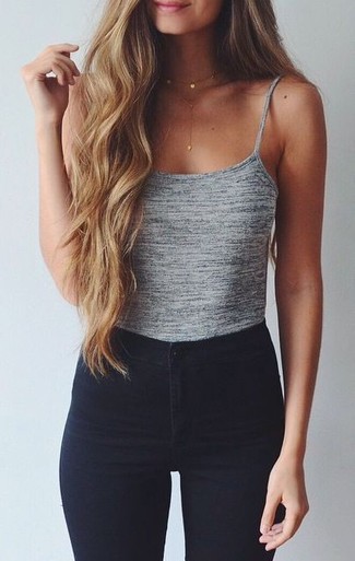 Black Skinny Jeans Outfits: 