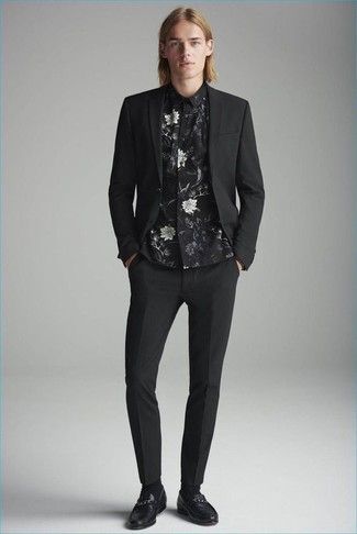 Classic Fit Formal Shirt In Black At Nordstrom