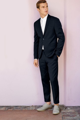 Suit Black Solid Slim Fit