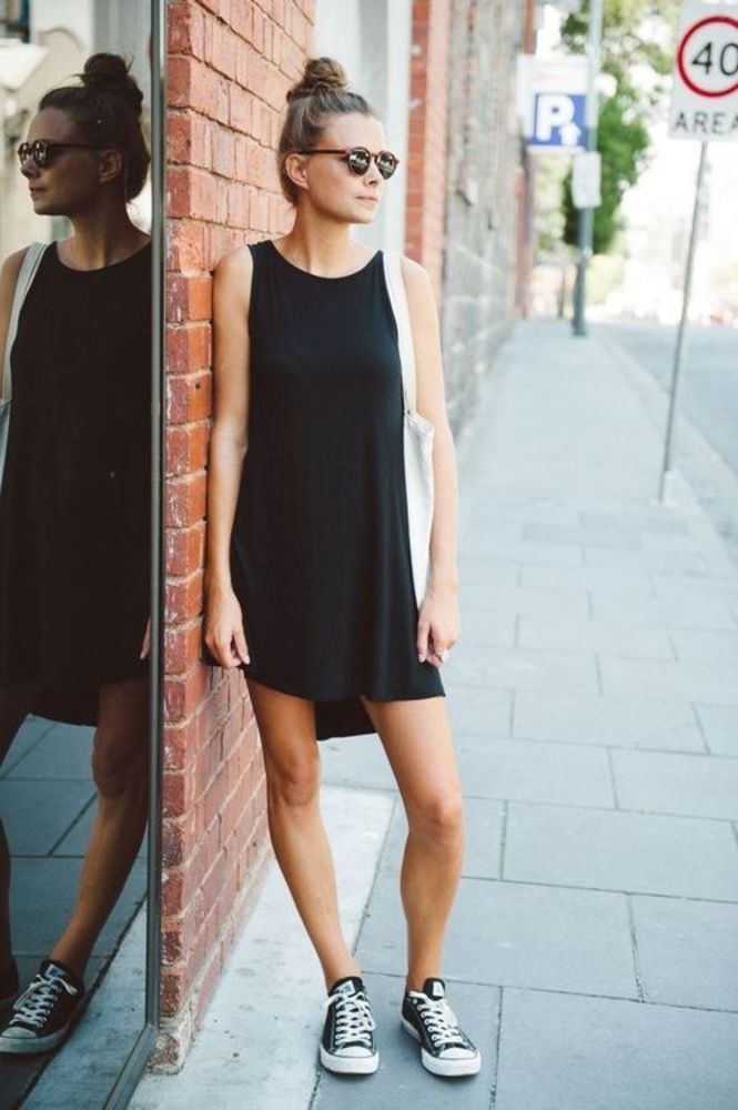 Dress with black outlet converse