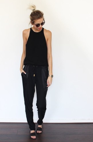 Black Sweatpants Summer Outfits For Women (17 ideas & outfits)