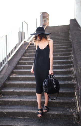 Black Cami Dress Casual Outfits: 