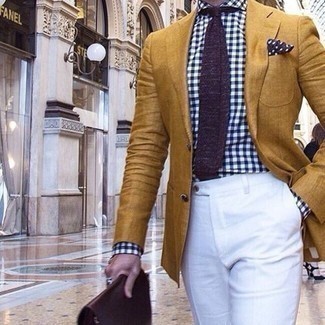 Solid Bright Yellow Sport Coat Jacket Blazer